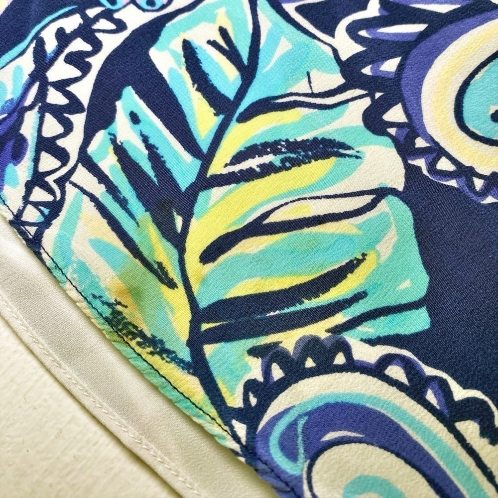 Lilly Pulitzer Lela Hanging With The Fronds Silk Slip Double V-Neck Dress - Picture 14 of 16